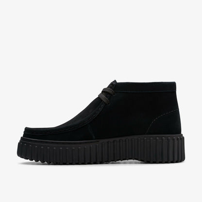 Clarks Torhill Moss Black Suede