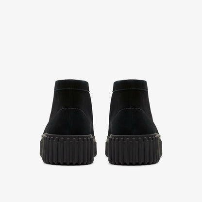 Clarks Torhill Moss Black Suede