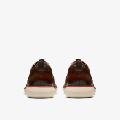 Clarks Brantin Plain Dark Tan Leather