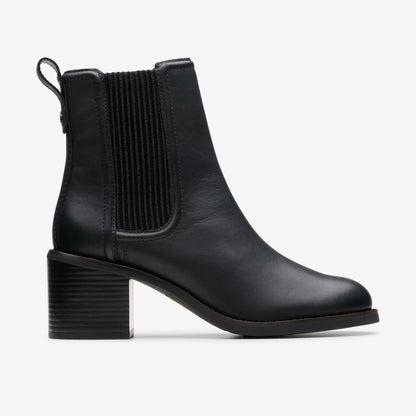Clarks Chamberly Top Black Leather