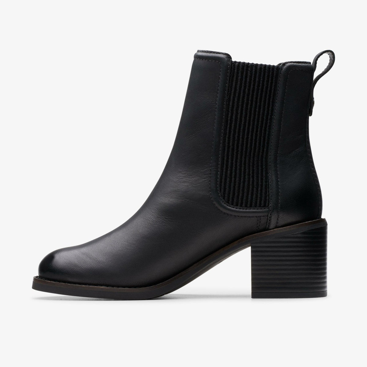 Clarks Chamberly Top Black Leather