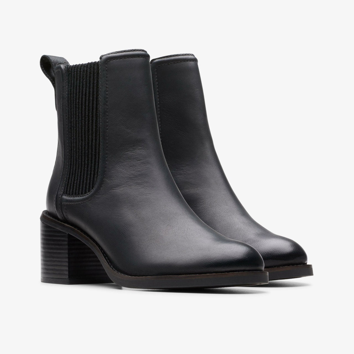 Clarks Chamberly Top Black Leather