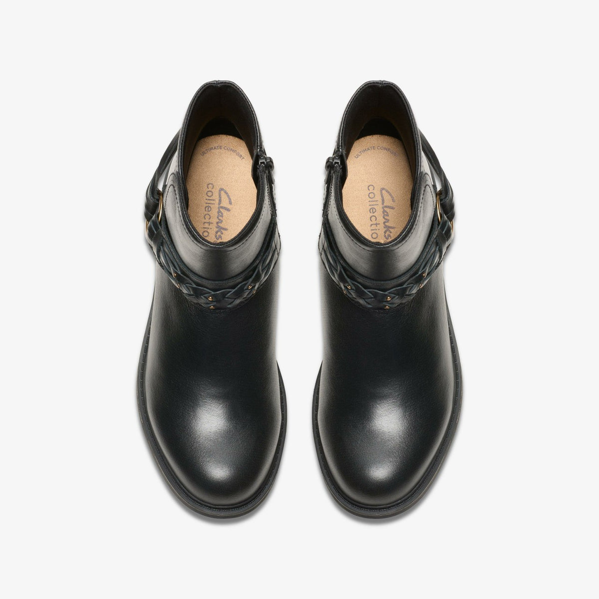 Clarks Hearth Kaylie Ankle Boot Black Leather
