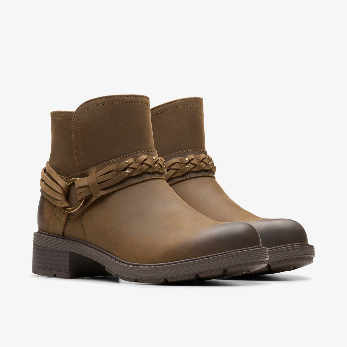 Clarks Hearth Kaylie Ankle Boot Mushroom Oily