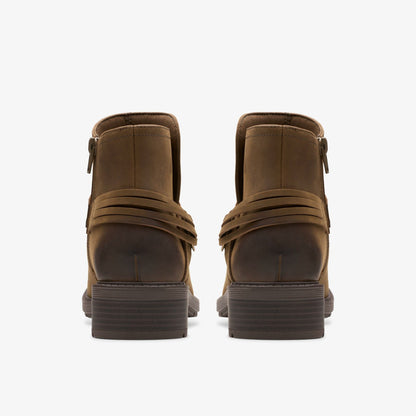 Clarks Hearth Kaylie Ankle Boot Mushroom Oily