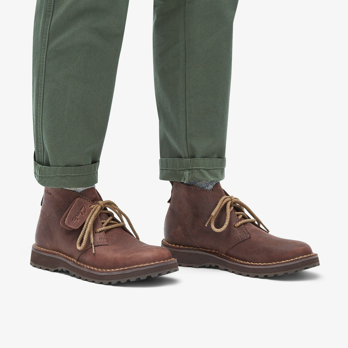 Clarks Solsbury Desert Boot Dark Brown Leather
