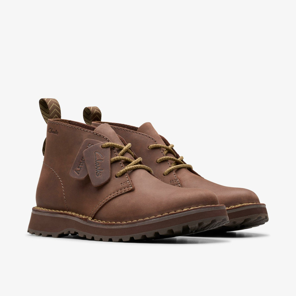 Clarks Solsbury Desert Boot Dark Brown Leather
