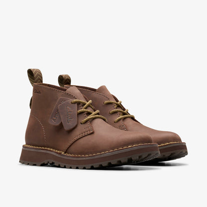 Clarks Solsbury Desert Boot Dark Brown Leather
