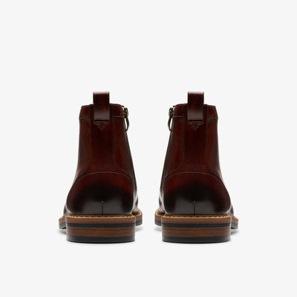 Clarks Aldwin Cap Mid Tan Leather
