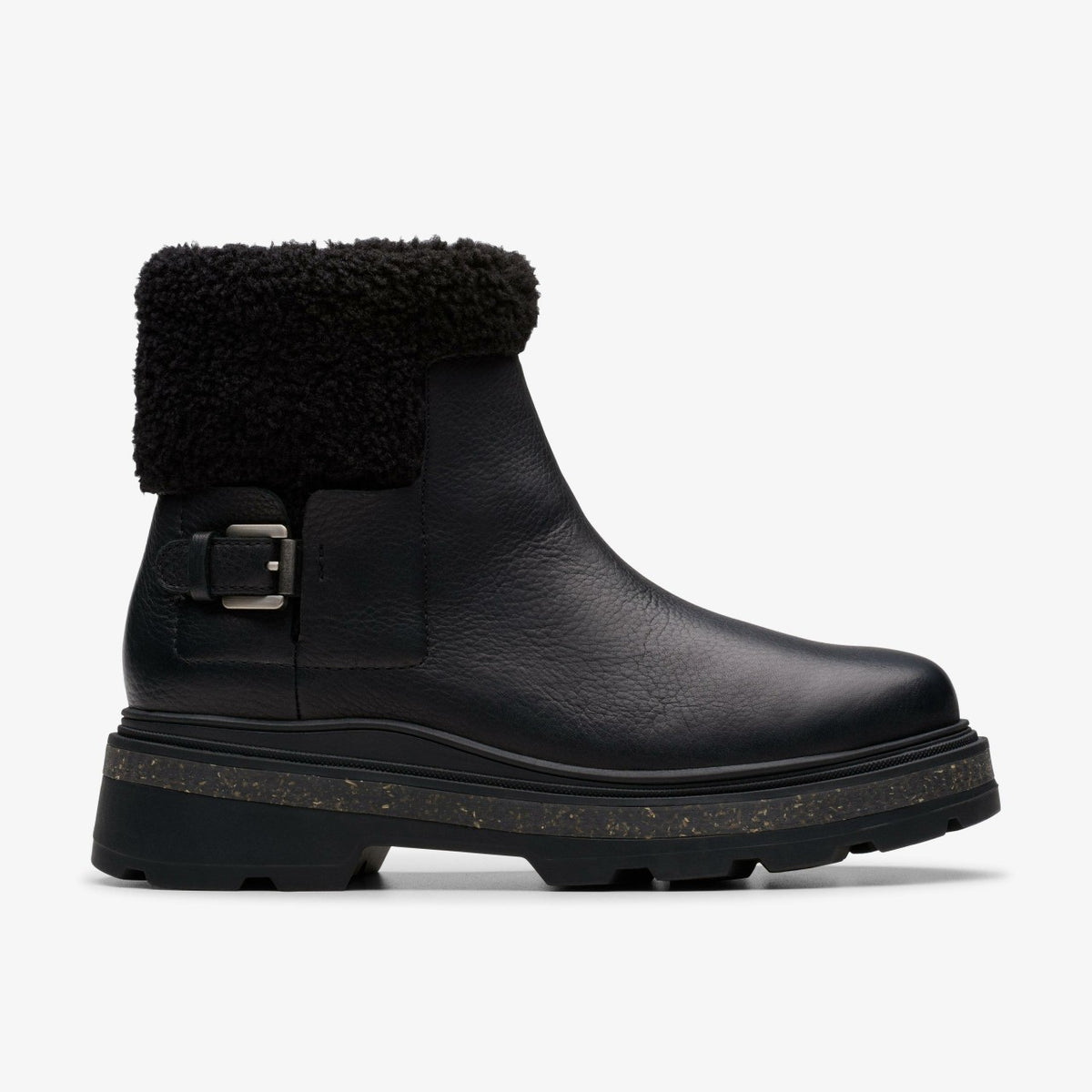 Clarks Hencroft Madi Waterproof Black Warmlined Leather