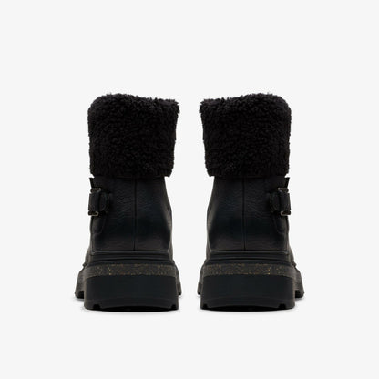 Clarks Hencroft Madi Waterproof Black Warmlined Leather