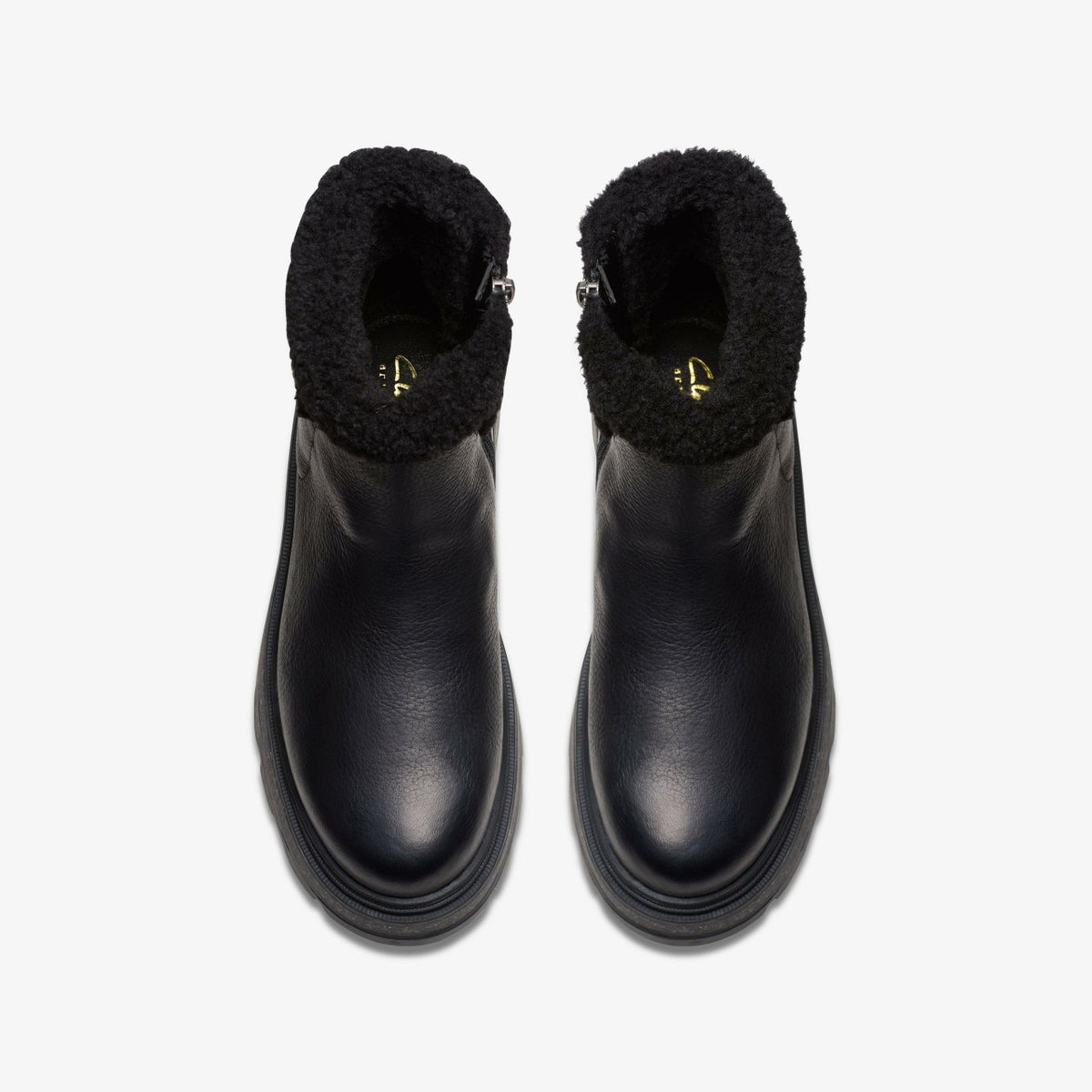 Clarks Hencroft Madi Waterproof Black Warmlined Leather