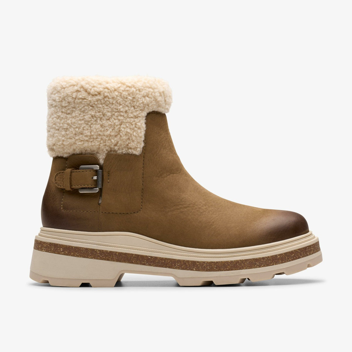 Clarks Hencroft Madi Waterproof Dark Sand Warmlined