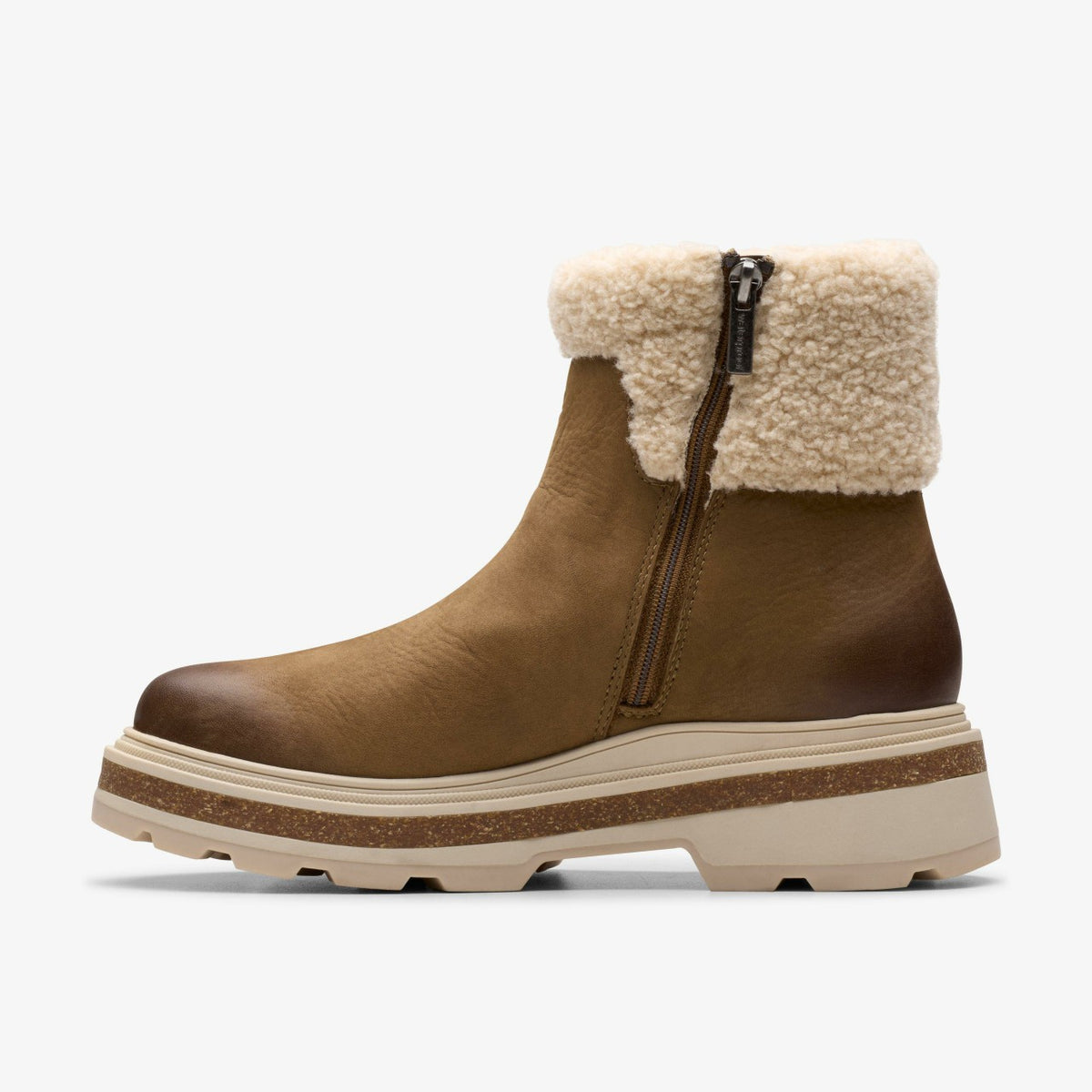 Clarks Hencroft Madi Waterproof Dark Sand Warmlined