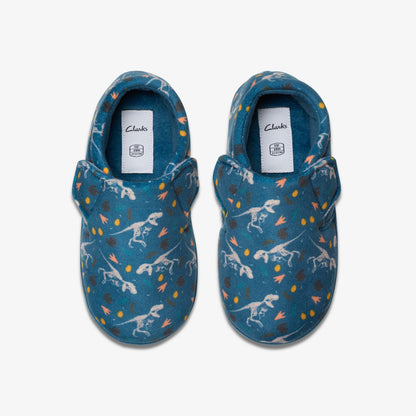 Clarks Fluffy Snug Kid Blue Print