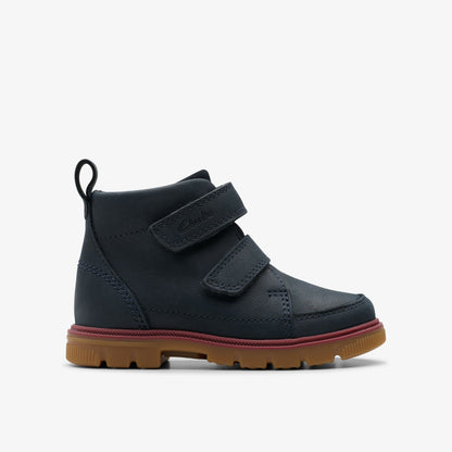 Clarks Lorcam Hi Toddler Navy