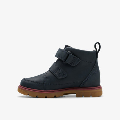 Clarks Lorcam Hi Toddler Navy