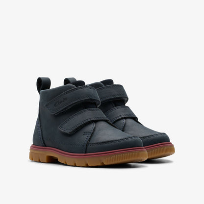 Clarks Lorcam Hi Toddler Navy