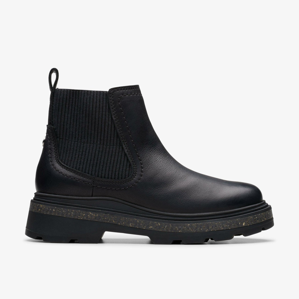 Clarks Hencroft Step Waterproof Black Leather