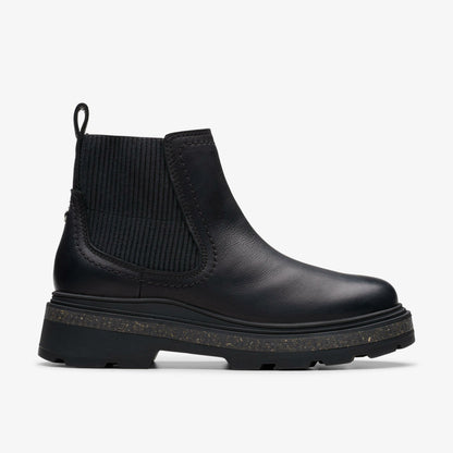 Clarks Hencroft Step Waterproof Black Leather