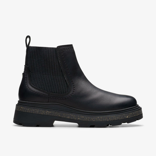 Clarks Hencroft Step Waterproof Black Leather