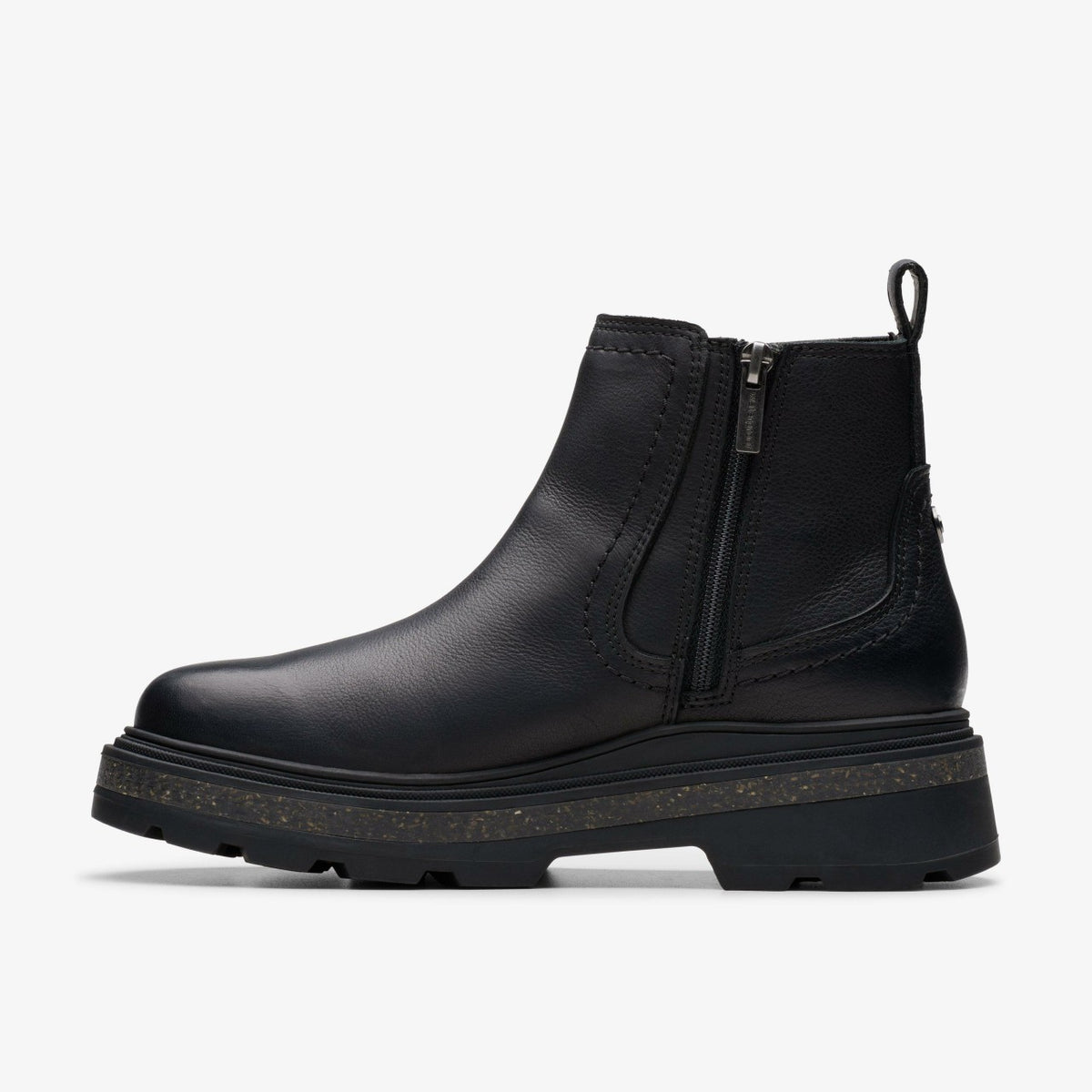 Clarks Hencroft Step Waterproof Black Leather