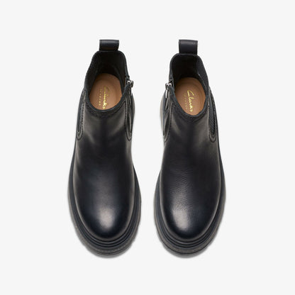 Clarks Hencroft Step Waterproof Black Leather