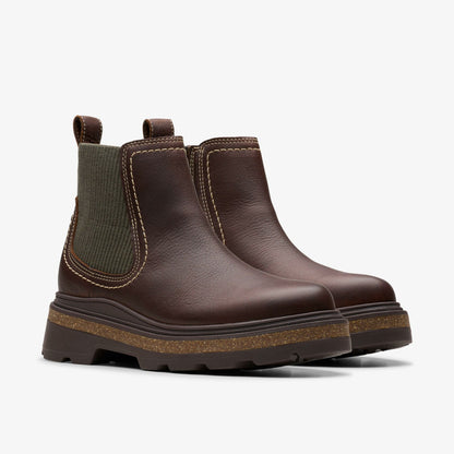 Clarks Hencroft Step Waterproof Brown Leather