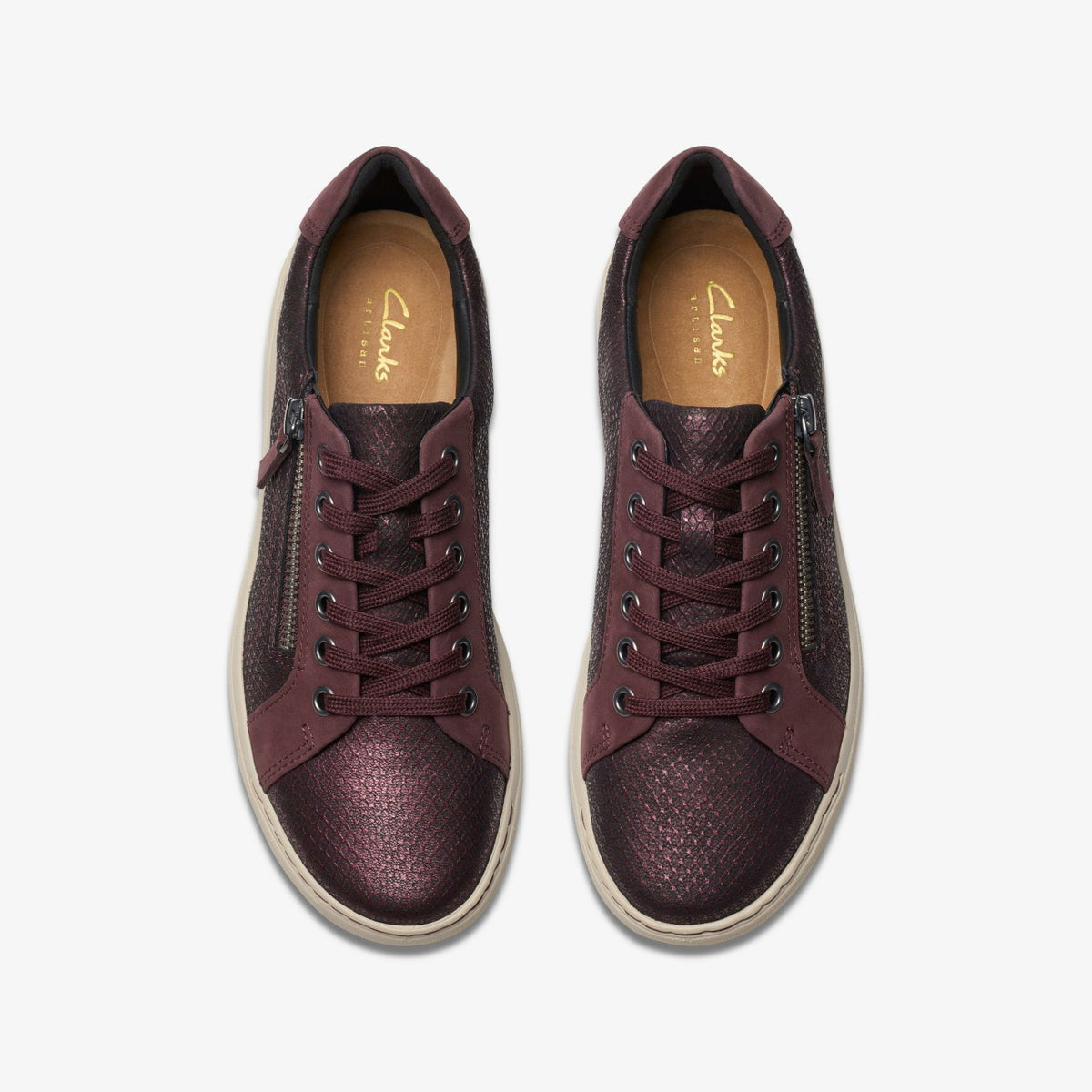 Clarks Nalle Lace Wine Interest Leather