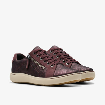 Clarks Nalle Lace Wine Interest Leather