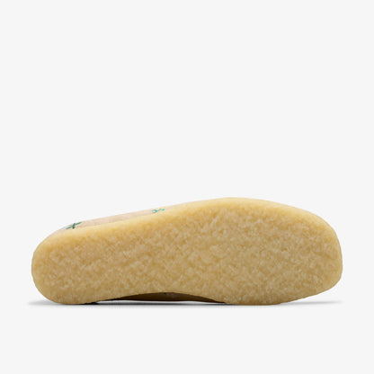 Clarks Wallabee Taupe Embroidery