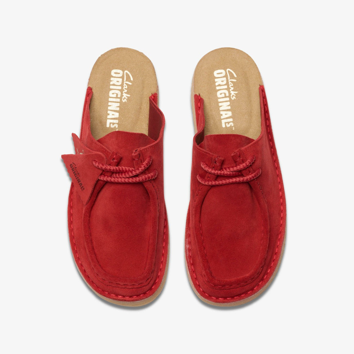 Clarks Desert Nomad Mule Red Suede