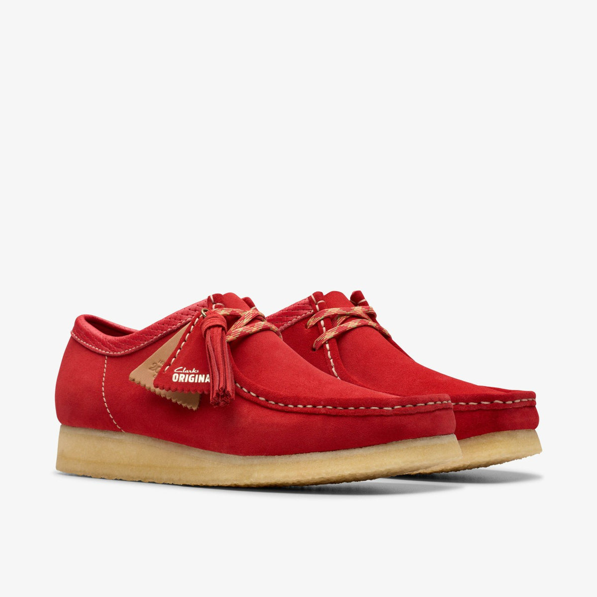 Clarks Wallabee Red Suede