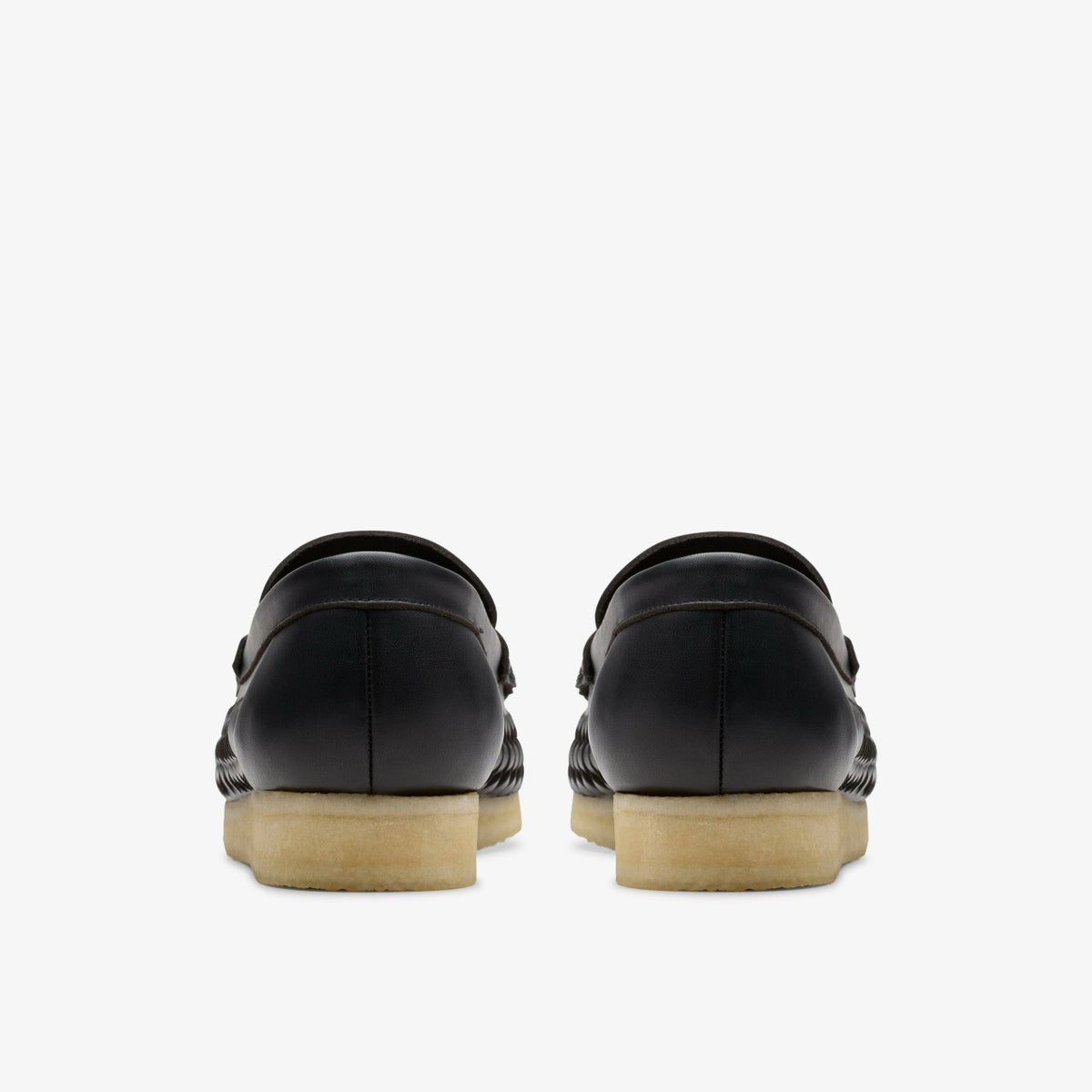 Clarks Wallabee Penny Weave Black Leather