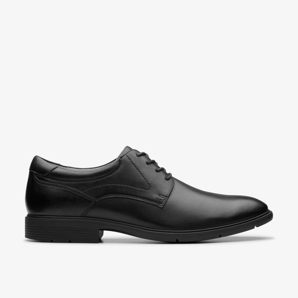 Clarks Eldredge Plain Black Leather