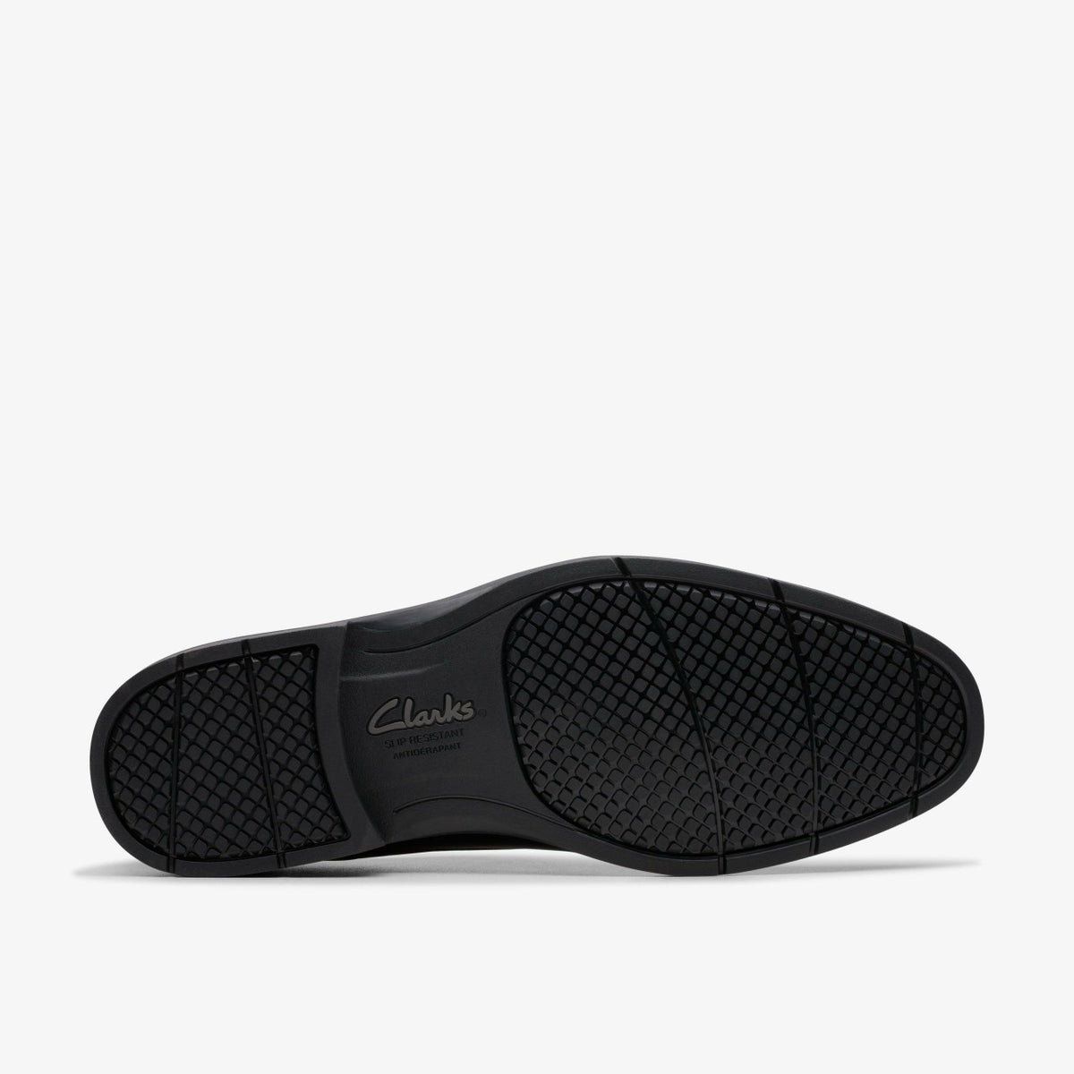 Clarks Eldredge Plain Black Leather