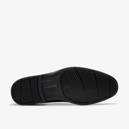 Clarks Eldredge Plain Black Leather