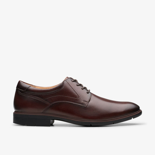 Clarks Eldredge Plain Dark Brown Leather