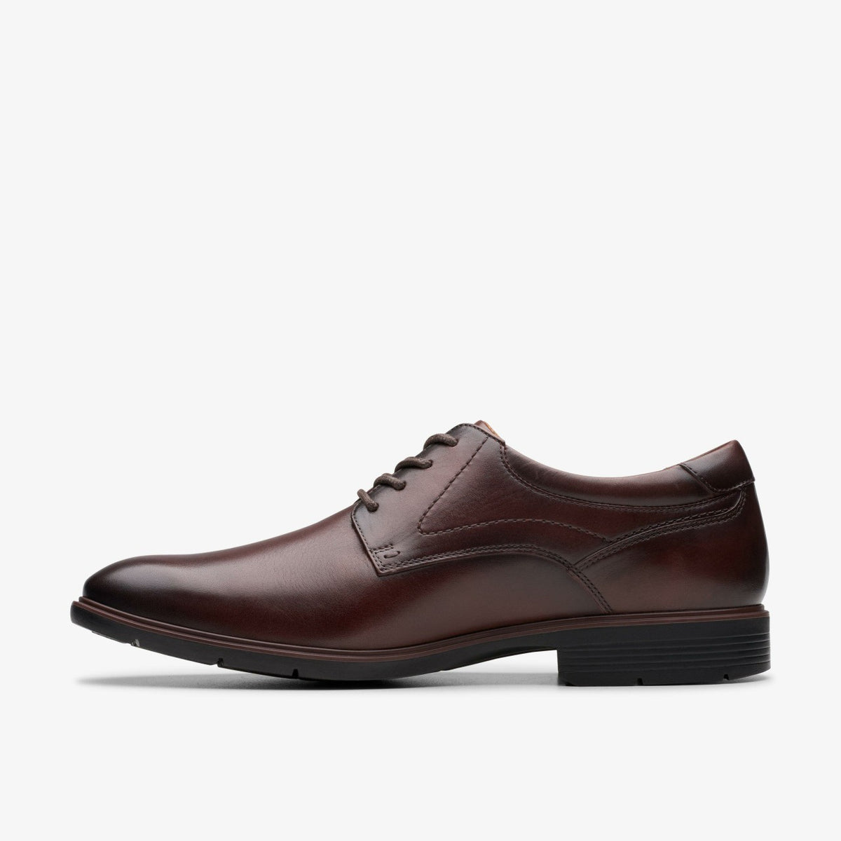 Clarks Eldredge Plain Dark Brown Leather