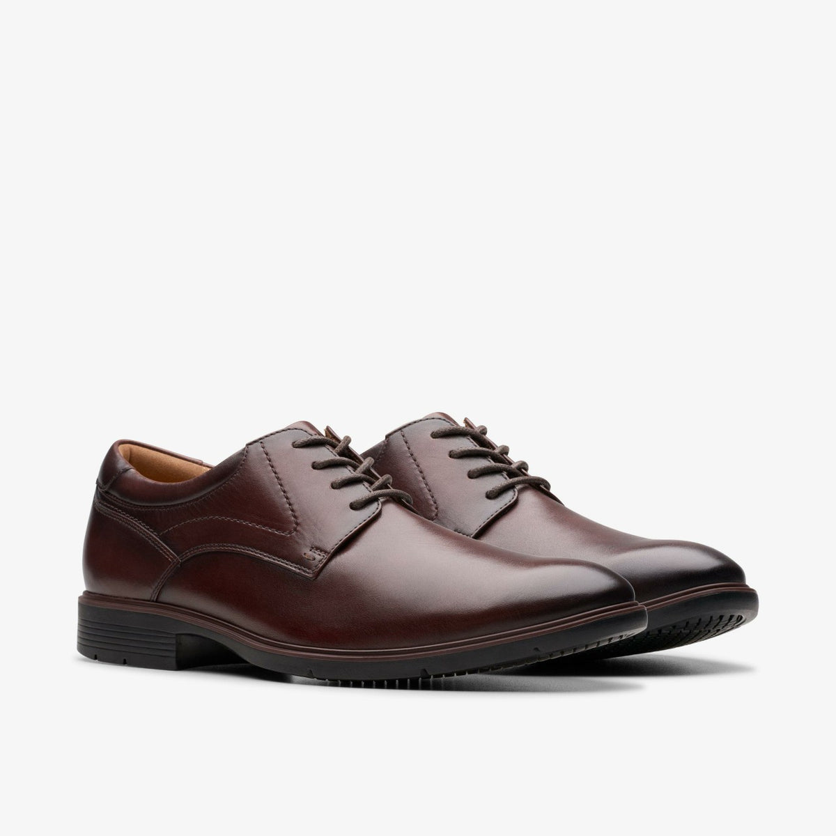 Clarks Eldredge Plain Dark Brown Leather
