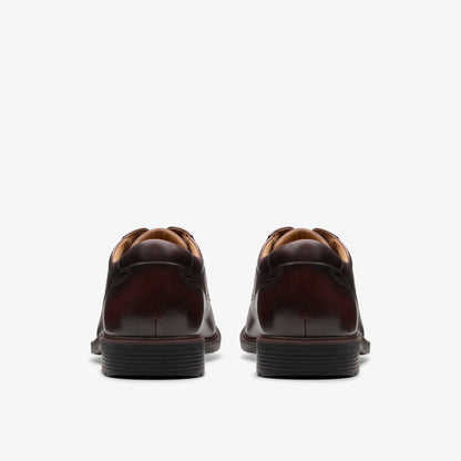 Clarks Eldredge Plain Dark Brown Leather