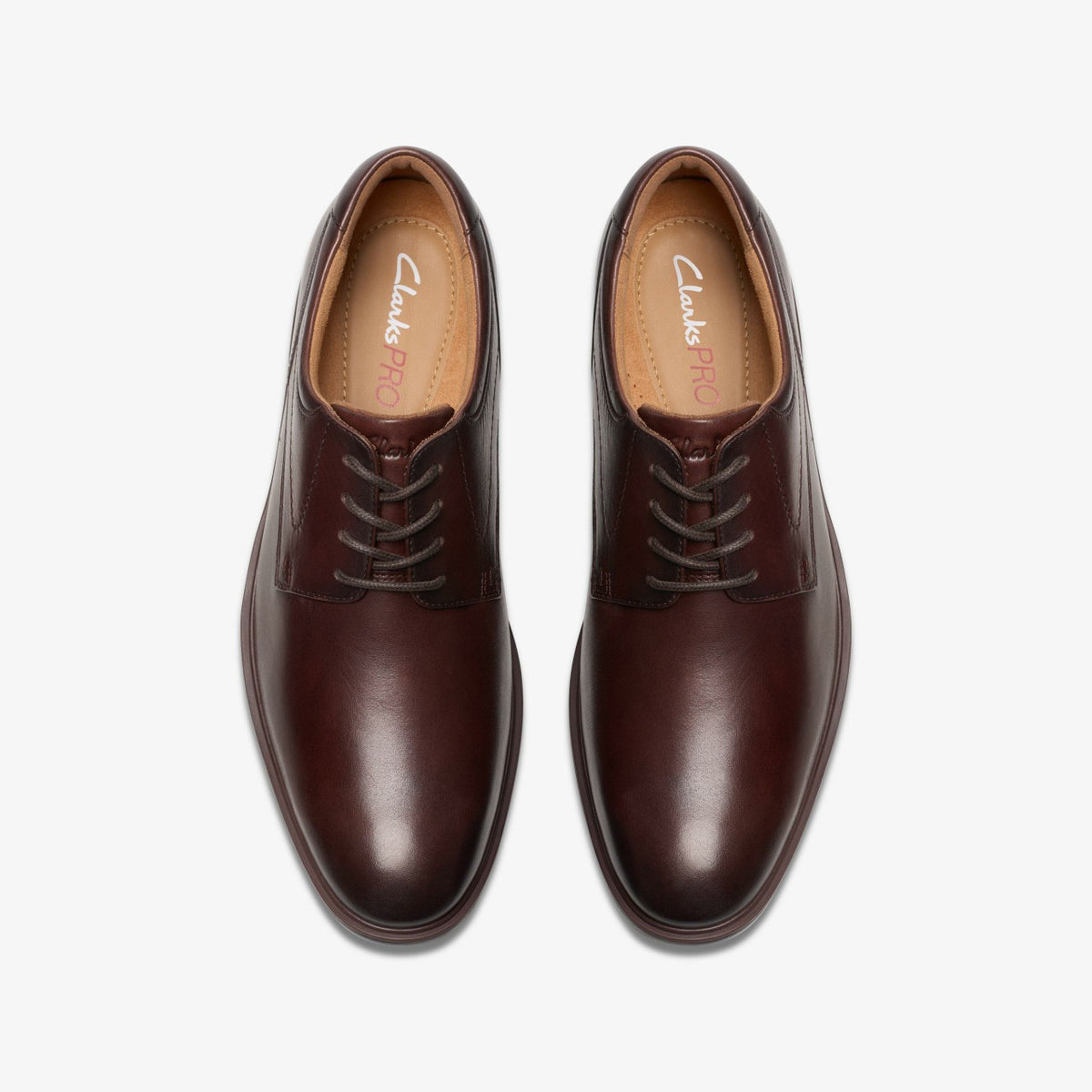 Clarks Eldredge Plain Dark Brown Leather