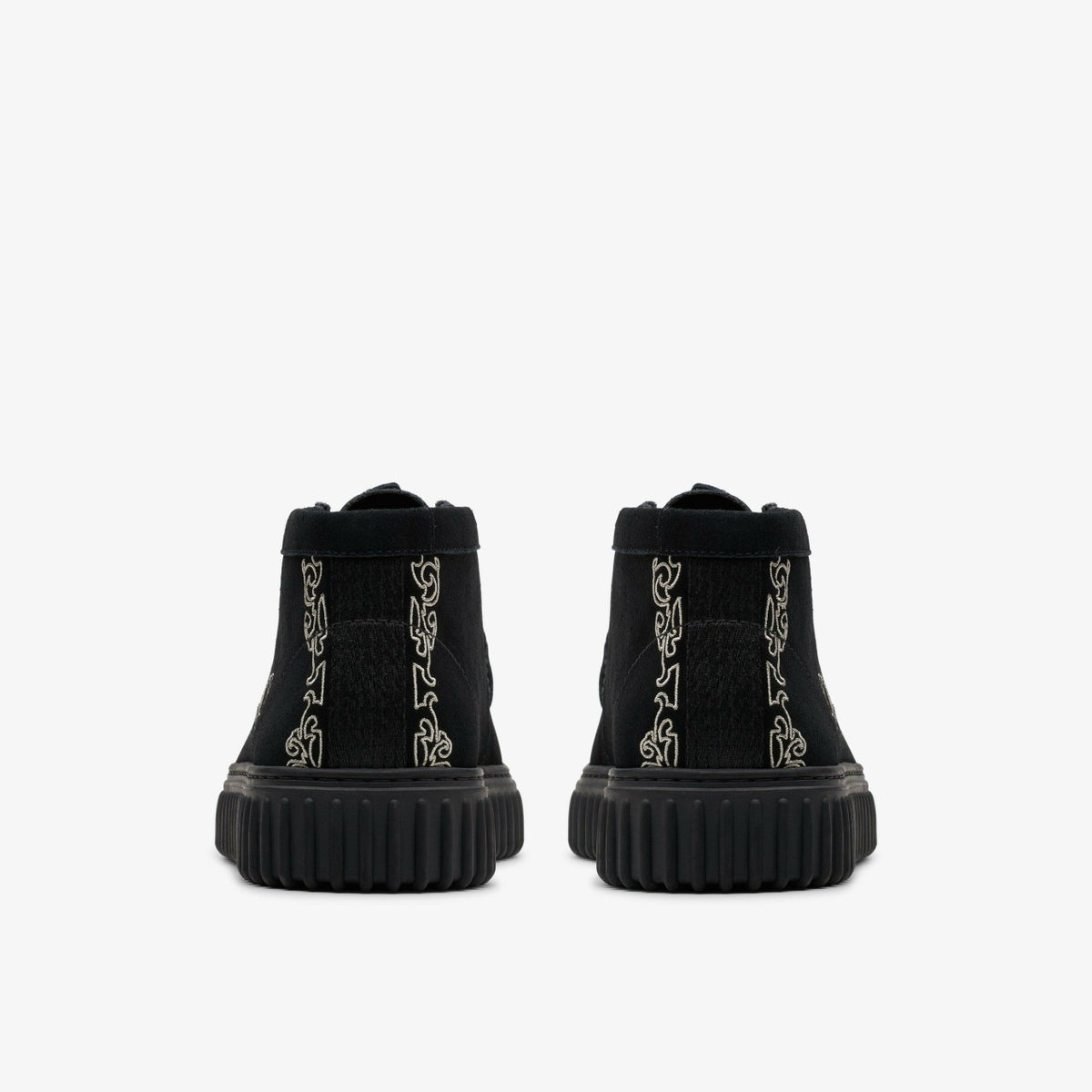 Clarks Torhill Woven Black Suede