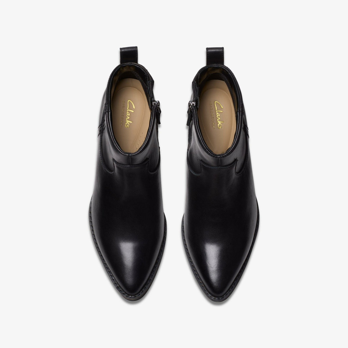 Clarks Morzine Sky Ankle Boot Black Leather