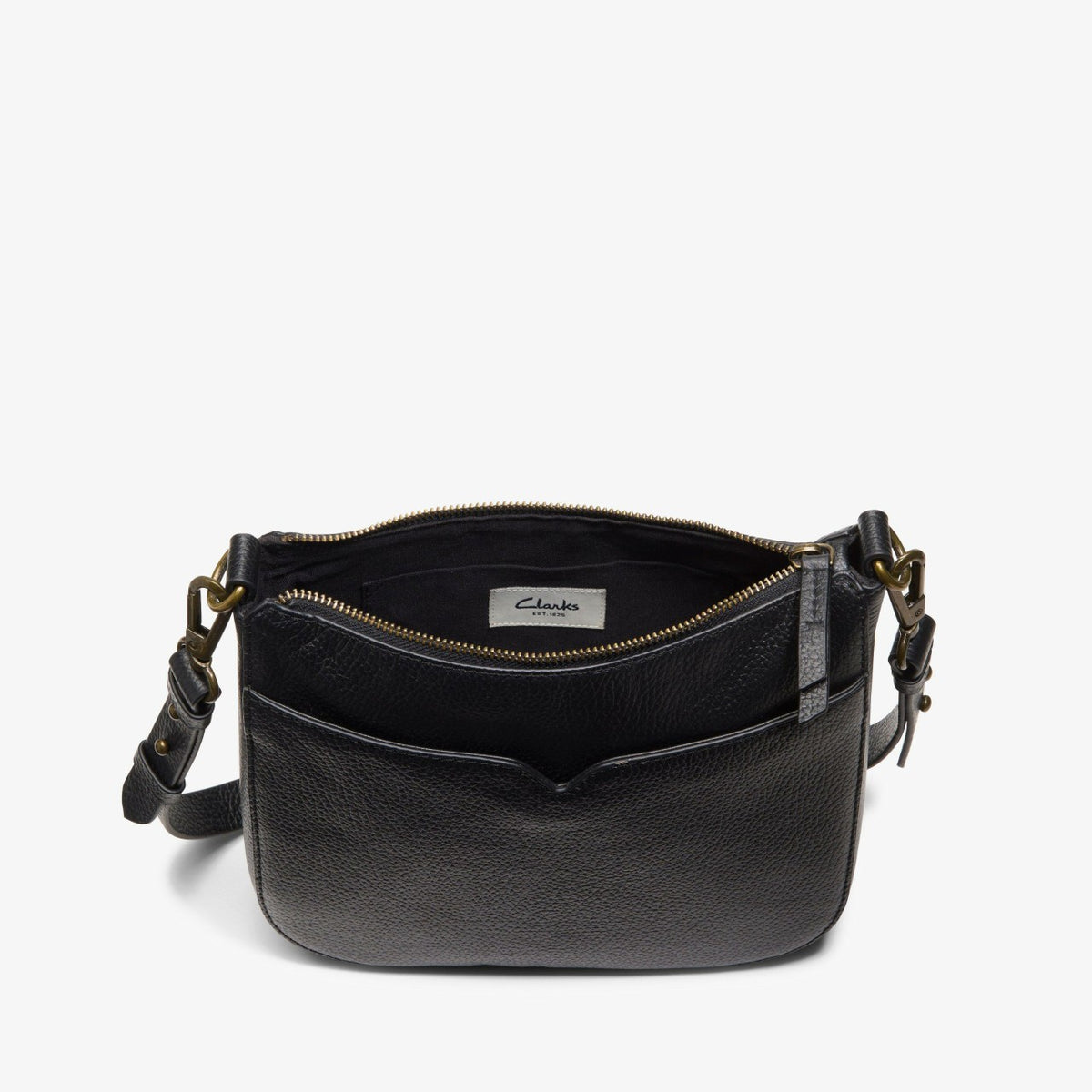 Clarks Topsham Willow Black Leather