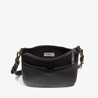 Clarks Topsham Willow Black Leather