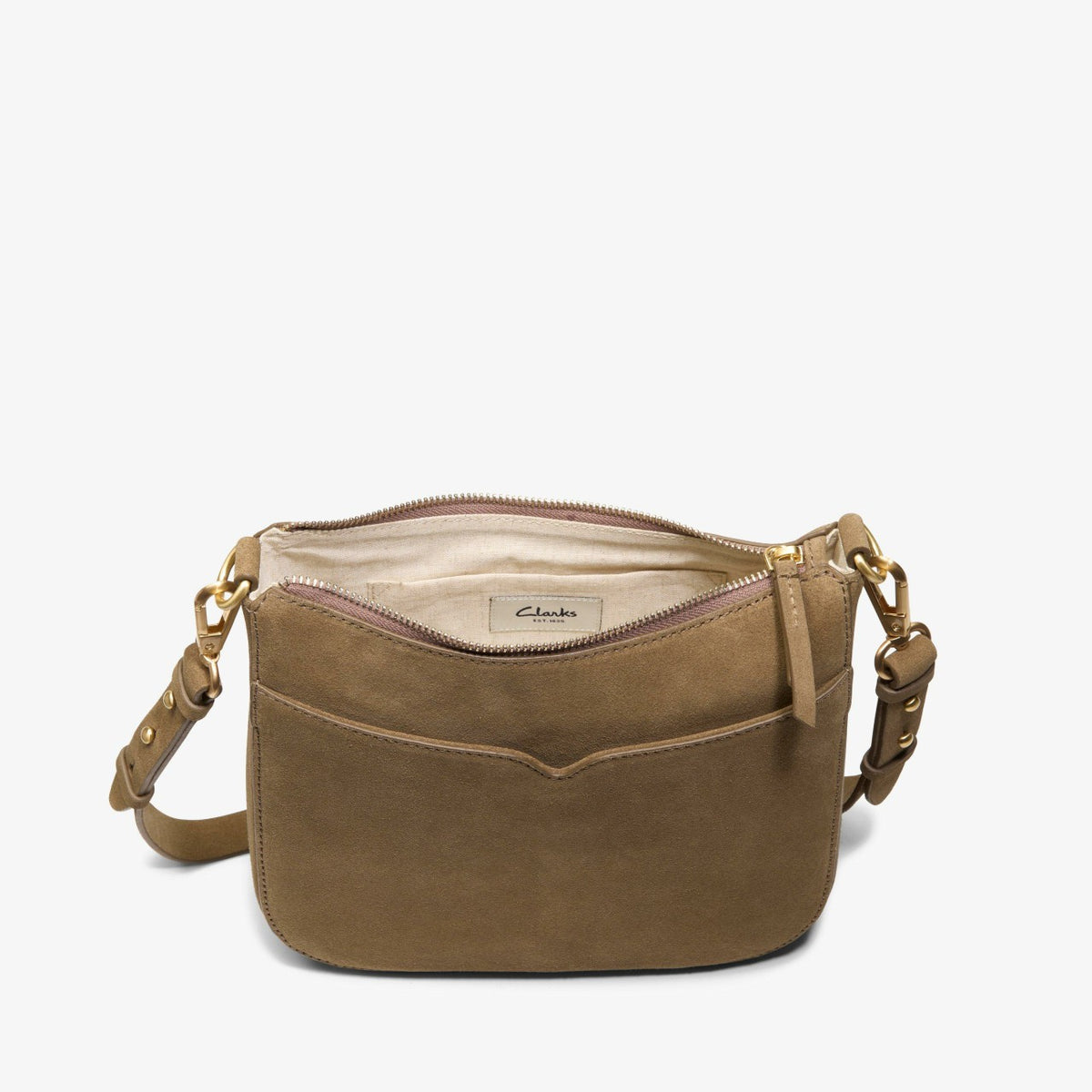 Clarks Topsham Willow Dark Sand Suede
