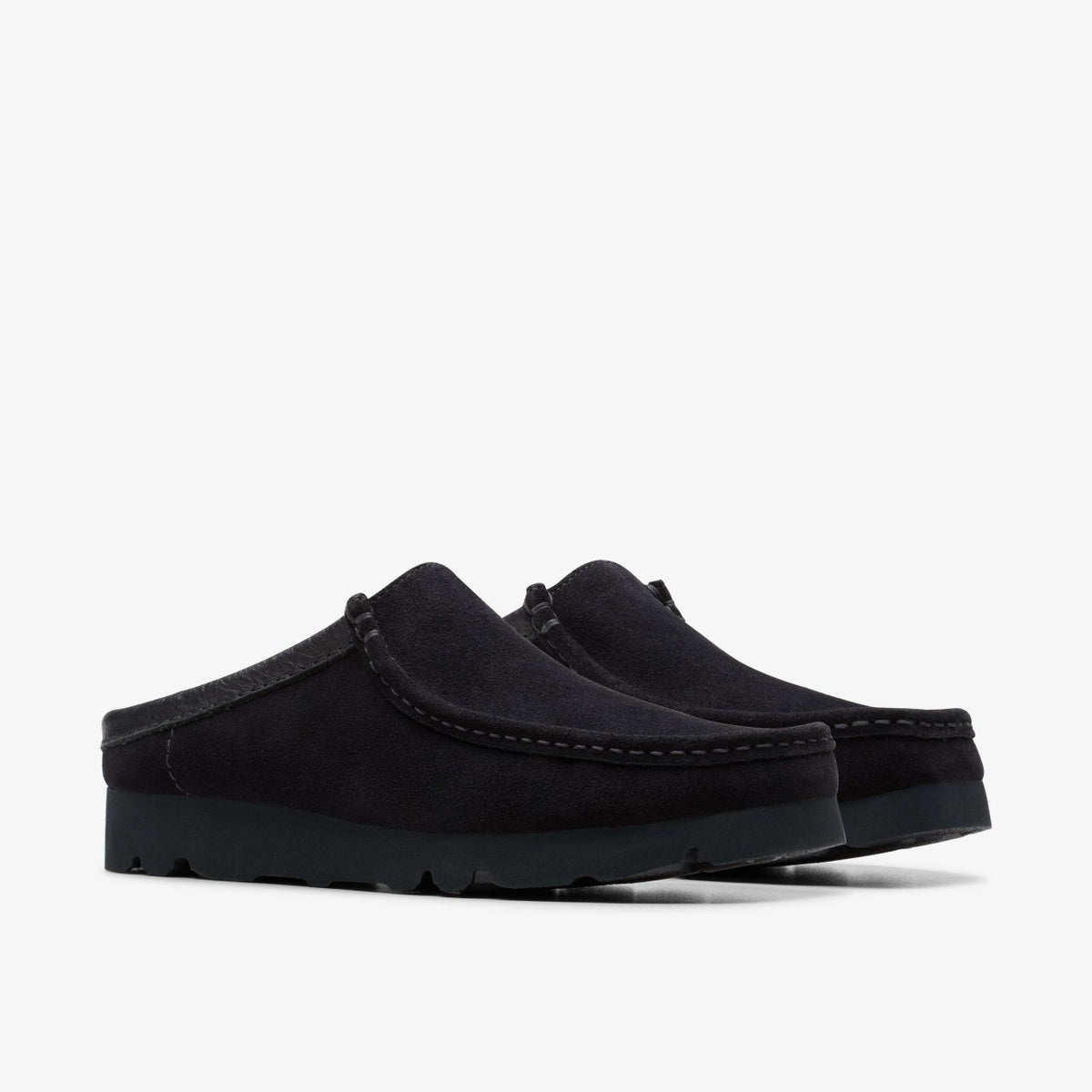 Clarks Wallabee Slip Black Suede
