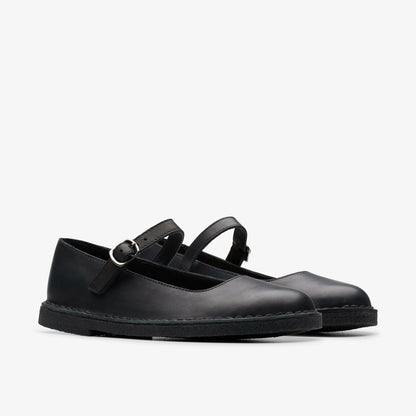 Clarks Desert Jane Black Leather