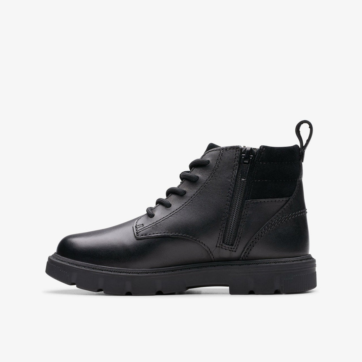 Clarks Lorcam Trail Kid Black Leather